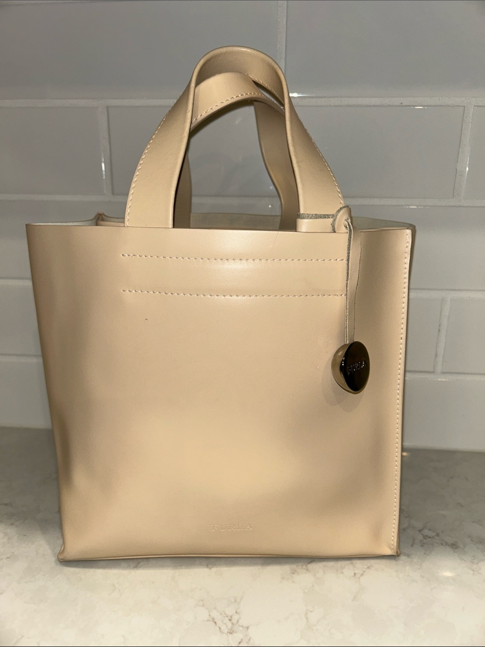 Furla Divide It tote bag cream leather